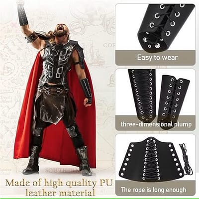 5 Pcs Medieval Leather Shoulder Armor