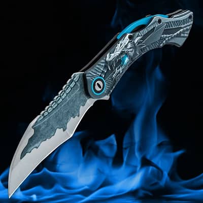 Blue Ridgeback Dragon Pocket Knife
