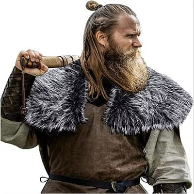 Keland Men’s Viking Faux Fur Collar Scarf