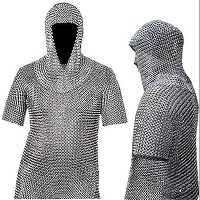 Medieval Chain Mail Shirt and Coif Armor