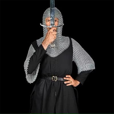 Mythrojan Chainmail Coif Medieval Knight