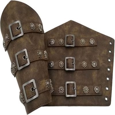 Medieval Arm Guards Buckle Leather Armour