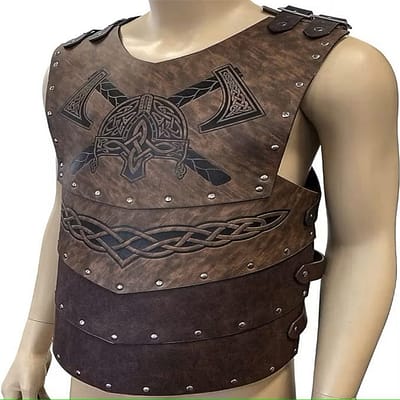 Thajaling Viking Faux Leather Chest Armor